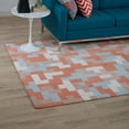 thumbnail image 6 of Modway Andela Interlocking Block Mosaic 8x10 Area Rug in Multicolored Coral and Light Blue, 6 of 6