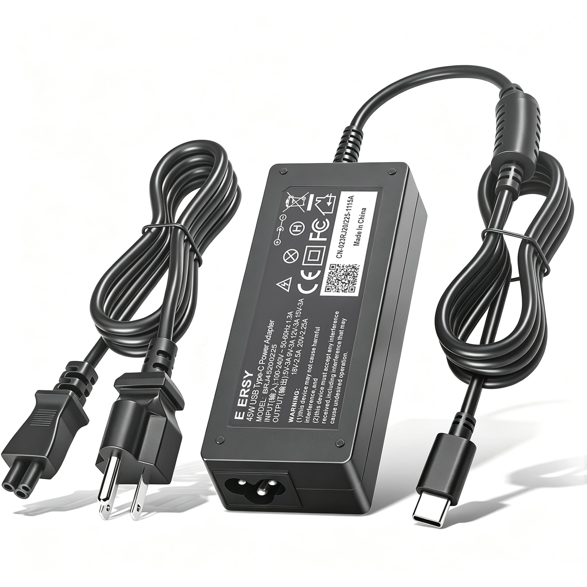 E ERSY 45W Type C USB AC Charger for HP Chromebook x360 14 14A G5 11 11A G6 G7 EE Spectre Elite x2 Laptop