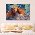 thumbnail image 1 of Póster de lienzo de una mujer con el pelo suelto, decoración de dormitorio, paisaje deportivo, decoración de oficina, regalo, estilo marco, 16 x 24 pulgadas (40 x 60 cm), 1 of 8