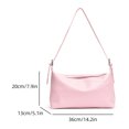 thumbnail image 1 of Bolso Mujer PU Bandolera Grande Simple Messenger para Viajes Al Aire Libre Rosa, 1 of 2