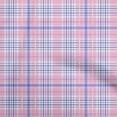 thumbnail image 1 of oneOone Cotton Silk Light Pink Fabric Check Craft Projects Decor Fabric Printed By The Yard 42 Inch Wide, 1 of 4