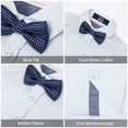 thumbnail image 2 of LittleSpring Kids Button Down Shirt 4T Toddler Boys Short Sleeve Dress Shirt with Bow Tie Solid Light Blue, 2 of 6
