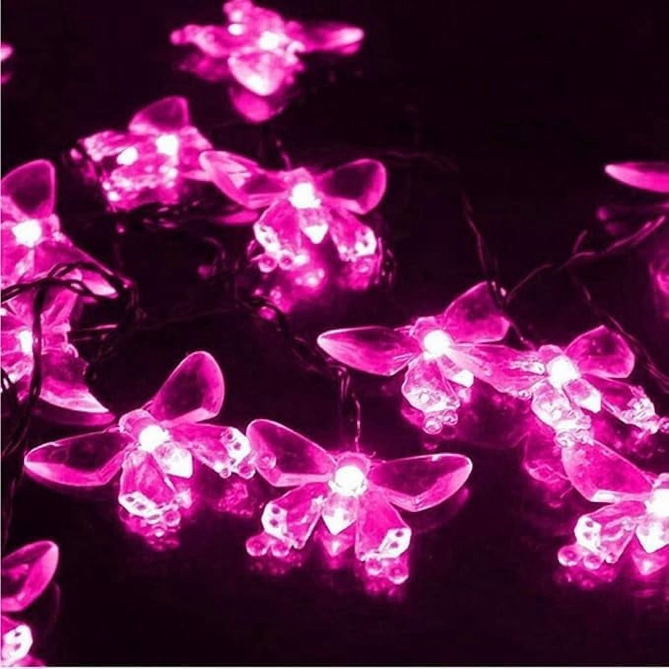 Butterfly String Lights, 5m 20LED Outdoor Solar Powered String Light 8Mode Indoor for Garden Home Wedding Party Christmas Lighting Decoration