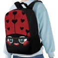 thumbnail image 4 of Uourmeti Cute Cartoon Face Design Backpack for Students, 17 Inch Smooth Zipper Portable School Backpack for Outdoor Daily Use, 4 of 6