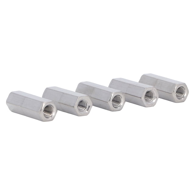 Threaded Rod Connector, Hex Coupling Nut Corrosion Resistance 10 Pcs 30mm Length M6x1 for Machine Screws