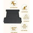 thumbnail image 4 of Telyswee Truck Bed Mat for 2017-2024 Ford Super Duty F250 F350 F450 6.75 Feet(81.9 inches) Bed, All Weather TPE Heavy Duty Pickup Bed Liner Cargo Mat, 4 of 7