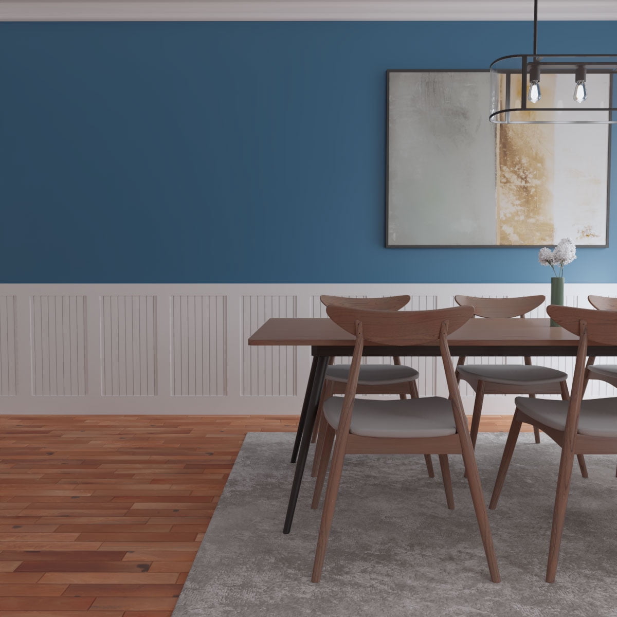 Ekena Millwork 36"H x 94 1/2"W Framed Beadboard PVC Wainscot Paneling Kit
