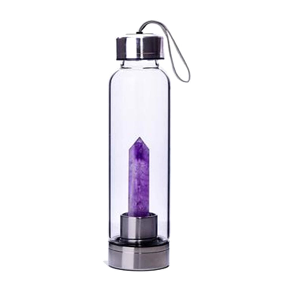 Details about   Natural Crystal Points Healing Obelisk Wand Elixir Quartz Crystal Water Bottle 
