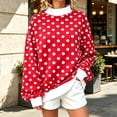 thumbnail image 4 of Levmjia Women's Polka Dot Sweater Winter Long Sleeve Mock Neck Pullover Casual Loose Fit Top for Women, 4 of 9