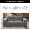 thumbnail image 3 of 83.6" Modular Sectional Sofa, Modern Tufted Sparkling Chenille Upholstered Sectional Couches for Living Room Apartment Furniture Sets, No Assembly Required, Grey, 2-Seat, 3 of 8