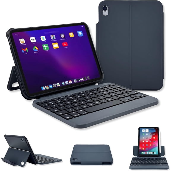 Macally Keyboard Case for iPad Mini 7/6 8.3in, Magnetic Cover