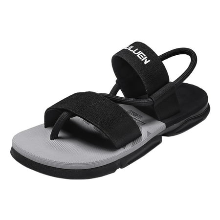 

SEMIMAY Beach Slipper For Men Outdoor Sole Flip Flops Summer Men Two Wear Sandals And Slippers Grey