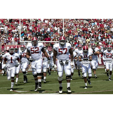 Canvas Print College Football American Football Players Alabama Stretched Canvas 10 x (Best Colleges In America Ranking)