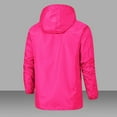 thumbnail image 4 of Duoif Rain Jacket Women, Lightweight Raincoats Zip up Outdoor Hiking Windbreaker Jackets with Hood Lightweight Raincoat Jackets for Women Hot Pink S, 4 of 7