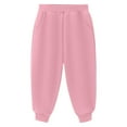 thumbnail image 5 of hoksml Girls (2-13Y) Solid Color Sherpa Fleece Joggers - Elastic Waist Tapered Sweatpants with Pockets, 5 of 8