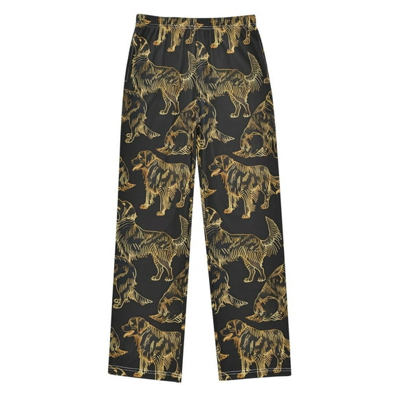 joogoo Cool Golden Retriever Pajama Pants Pj Bottoms Sleepwear Lounge L