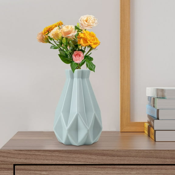 Inerposs Elegant Imitation Ceramic Vase, Hydroponic Plastic Vase, Versatile Living Room Decoration, Unique Gift Idea for Home Decor, Stylish Flower Display Vase