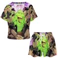 thumbnail image 2 of Cartoon Ghostbusters Summer Home Suit For Womens Short-Sleeved Pajama Set 2pcs Loungewear Soft Sleepwear T-Shirts Tee Shirt Top And Short Sleeping Pants, 2 of 8