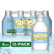 Splash Refresher Lemon Flavored Water, 8 fl oz, 12 Pack