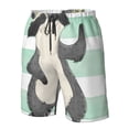 thumbnail image 6 of Uemuo Cute Raccoon Pattern Men's Swim Trunks Hawaiian Beach Bathing Suit Swimsuits Beach Quick-Dry Shorts with Pockets-, 6 of 9