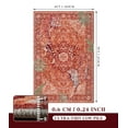 thumbnail image 6 of CHAKME 6'x9' Vintage Tiger Area Rugs Non Slip Machine Washable Vintage Boho Carpet Low Pile Print Bedroom Dining Room Home Office Rug,Red, 6 of 8