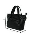 thumbnail image 3 of Olivia & Kate Women's Vegan Leather Black Everyday Satchel withTop Handles & Chain Strap, 3 of 6