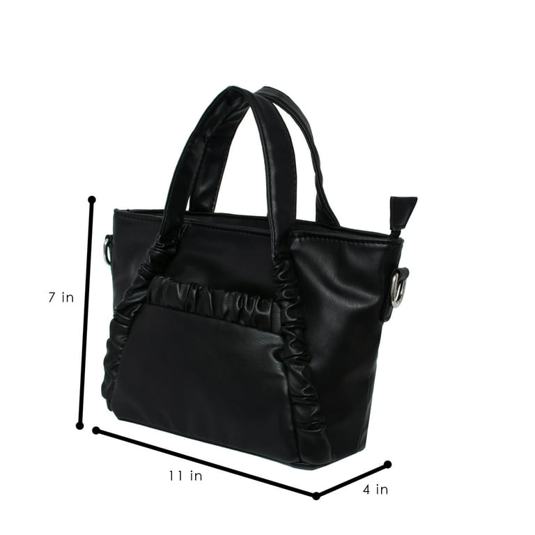 Olivia & Kate Women's Vegan Leather Black Everyday Satchel Olivia & Kate Women's Vegan Leather Black Everyday Satchel