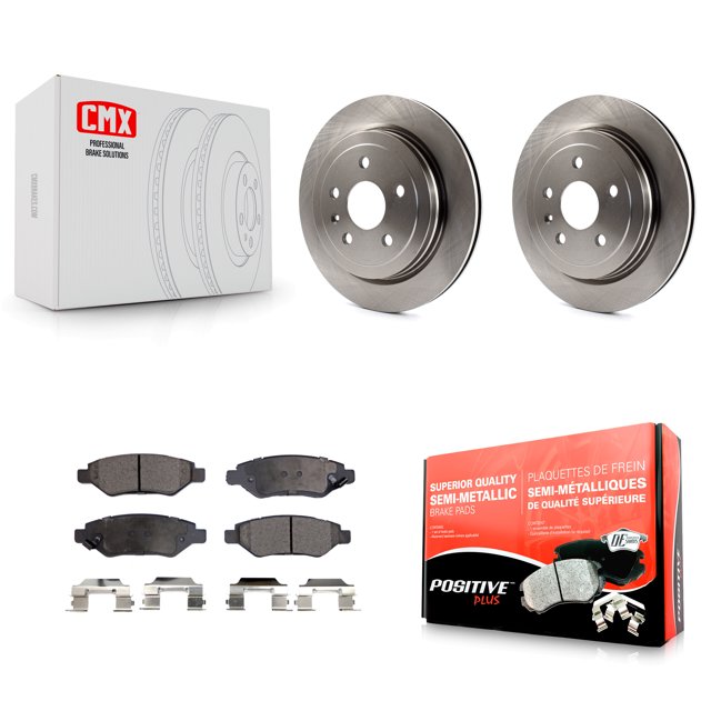 Transit Auto Rear Disc Brake Rotors and Semi-Metallic Pads Kit for Car Chevrolet Camaro Cadillac CTS K8F-101558
