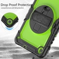 thumbnail image 7 of Case for Samsung Galaxy Tab S6 Lite 10.4 Inch 2024/2022/2020 with Screen Protector, 360 Degree Rotating Kickstand Hand Strap Heavy Duty Shockproof Cover with Shoulder Strap, Lime PC, 7 of 7