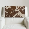 thumbnail image 3 of Xoenoiee Brown Cow Print PU Leather Sofa Headrest Covers Universal Recliner Headrest Cover Easy to Install Furniture Protectors for Sofa,Furniture,Office Chair,Theater Seat, 1 Pack, 3 of 7