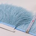 thumbnail image 2 of Cinta de flecos de plumas de avestruz suave y natural de 2 yardas utilizada para vestidos, costura, ropa artesanal, decoración de iluminación, bricolaje de ropa, etc. (azul claro, 2 of 4