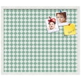 thumbnail image 2 of PinPix 28x24 Custom Cork Bulletin Board Green - White Diamond Poster Board Has a Fabric Style Canvas Finish, Framed in Green - White Diamond, by ArtToFrames (PinPix-330), 2 of 6