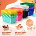 thumbnail image 3 of 36 Pcs Plastic Cubby Bins Book Bins for Classroom Bulk Classroom Organizer Toy Storage Baskets Stackable Storage Containers for Home Office School Library Nursery Playroom(Bright Color), 3 of 6