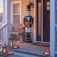 thumbnail image 2 of Way To Celebrate Halloween Giant Animated Skeleton Nutcracker Decoration, Traditional Black, White and Orange, 72 in, 2 of 7