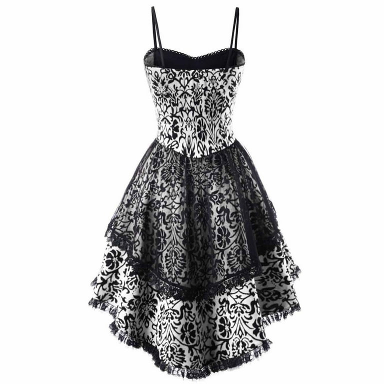 Uppada Womens Goth Corset Dress Steampunk Dresses Sleeveless Lace Trim Swing Clothes Spaghetti Strap Dress Plus Size Masquerade Ball Gowns Uppada Womens Goth Corset Dress Steampunk Dresses Sleeveless Lace Trim Swing Clothes Spaghetti Strap Dress Plus Size Masquerade Ball Gowns