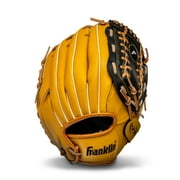 Franklin Sports Field Master Baseball + Softball Glove - Adult + Youth Mitt - 12" Righty - Black/Tan
