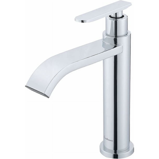 Grifo de jardín con caño en cascada, resistente a la corrosión, fácil instalación, acero inoxidable de primera calidad, construcción de latón macizo, prevención de salpicaduras de espejo, para baño,