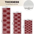 thumbnail image 4 of Burgundy and White Wavy Pattern Kitchen Rugs Sets Of 3,Kitchen Runner Rugs Non Skid Washable,Decorative Kitchen Floor Mats for Kitchen,Sink,Laundry,17"x30"+ 17"x47" + 17"x59", 4 of 6