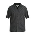 thumbnail image 5 of No Boundaries Men's & Big Men's Eyelet Short Sleeve Button Up Shirt, Sizes XS-3XL, 5 of 5