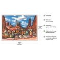 thumbnail image 2 of Navajo Encampment - Monument Valley Utah - United Air Lines - Vintage Airline Travel Poster by Millard Sheets c.1952 - Master Art Print 10in x 14in, 2 of 4