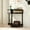 Black + Real rattan + MDF+Solid wood legs, variant on YINGYUE Unique Half Moon Demi-Lune Console Table, Hand Curved Rattan Sliding Drawers with 2 Storage Cabinets & Bottom Open Shelf, American Semi Circle Entryway Accent Table, Antique Green