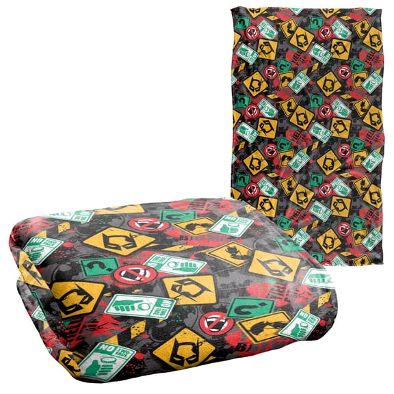 Batman Street Sign Pattern Silky Touch Super Soft Throw Blanket 36" x 58"