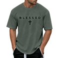 thumbnail image 3 of LILIYA God is Good Shirt Christian Jesus Cross T Shirts for Men Short Sleeve Casual Streetwear Religious Faith Inspirational Vintage Oversized Graphic Tees Tops Tee, 3 of 5