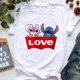 thumbnail image 3 of Camiseta de verano de Disney Lilo Stitch para niños, camiseta informal de algodón con estampado gráfico de dibujos animados, camiseta para niño y niña, ropa bonita para bebé, 3 of 5