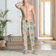 thumbnail image 5 of Mens Pajama Pants - Soft Sleep & Lounge Pants for Men, Postmark Pattern Christmas Cuteness Casual PJ Bottoms Pants with Pockets, 5 of 5