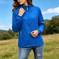 thumbnail image 2 of Lmueinov Plus Size Women's Lightweight Rain Jacket Waterproof Windbreaker Rainjacket for Women Stand Collar Full Zip Outdoor Jacket with Zip Pockets, 2 of 7