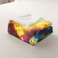 thumbnail image 4 of Galaxy Throw Blanket Outer Space Room Decor Blanket Blue Planet Earth Print Fleece Blanket Teens Universe Themed Fuzzy Blanket Solar System Space Theme Sherpa Blanket 60"x80", 4 of 5