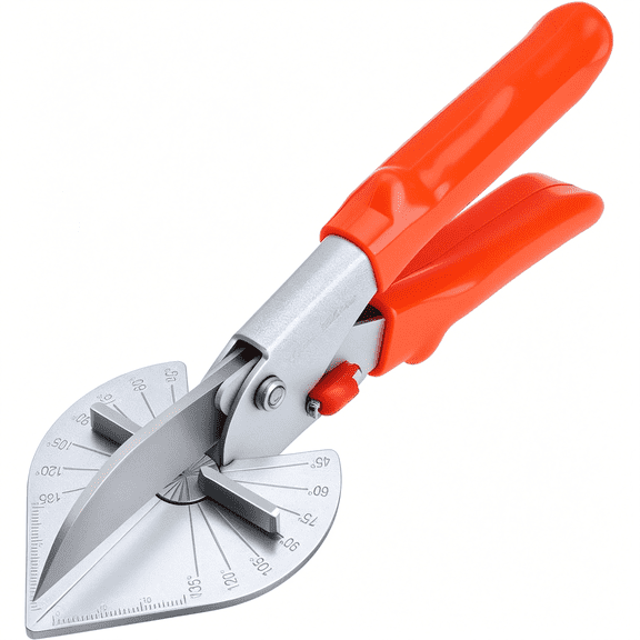 EXLEAF Multi Angle Miter Shears,Adjustable at 45 to 135 Degree with Safety Lock Hand Tools,Quarter Round Cutting Tool,Miter Shears for Wood Trim Molding,Cutting Plastic,Pvc