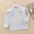 thumbnail image 2 of TOWED22 Toddler Baby Boy Graphic Long Sleeve T-Shirt Excavator Tops Kids Striped Tees,Grey,1-2 Y, 2 of 4