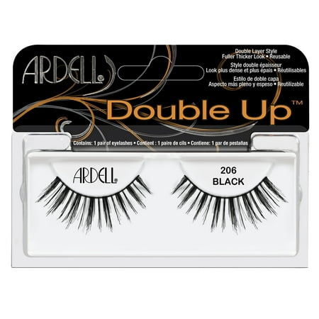 Ardell Double Up False Eyelashes, Black, 206, 1 (Best False Eyelashes For Monolids)